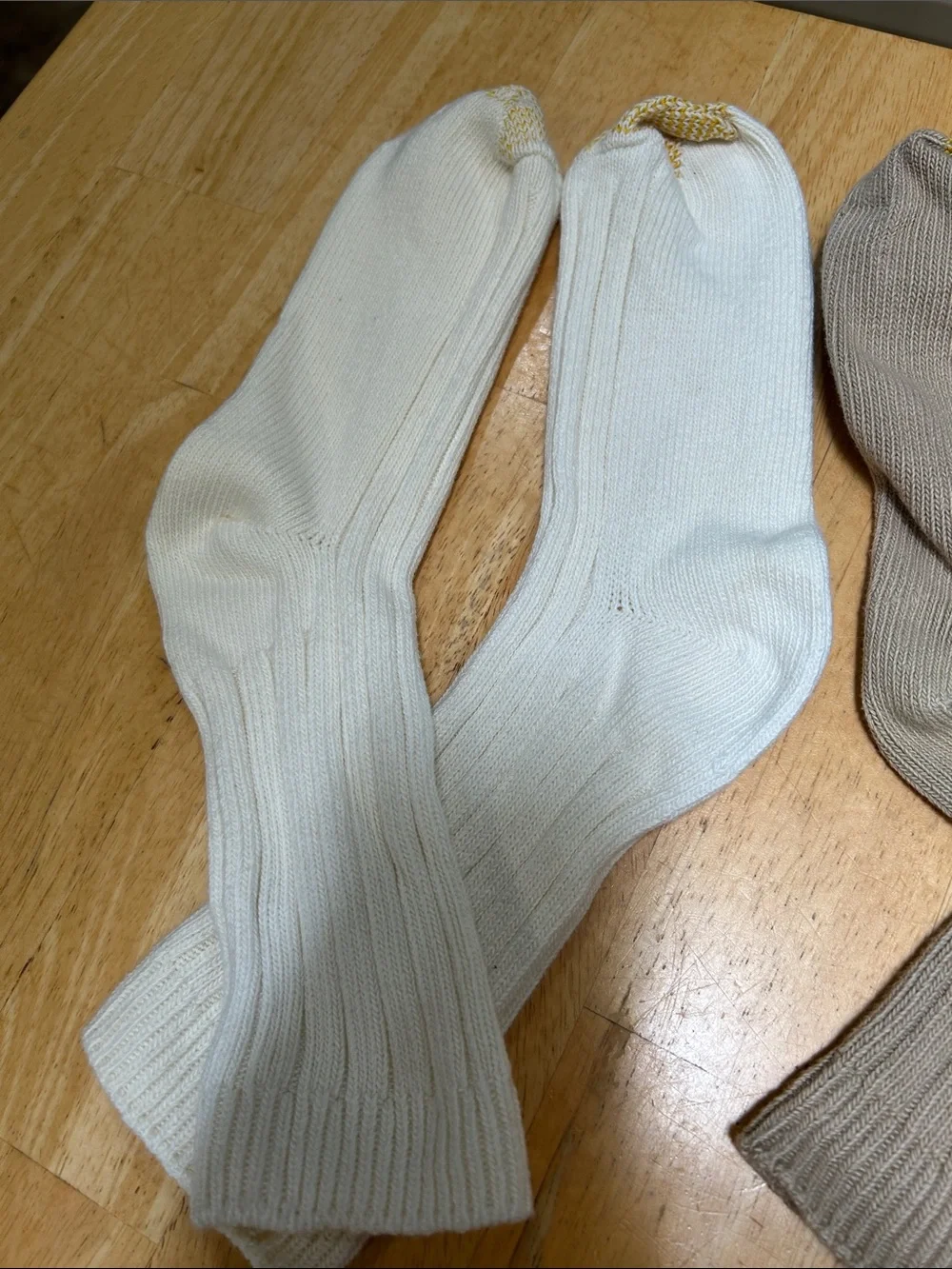 Multipack Men's Ribbed Crew 4 Pack Socks - Neutral Colors